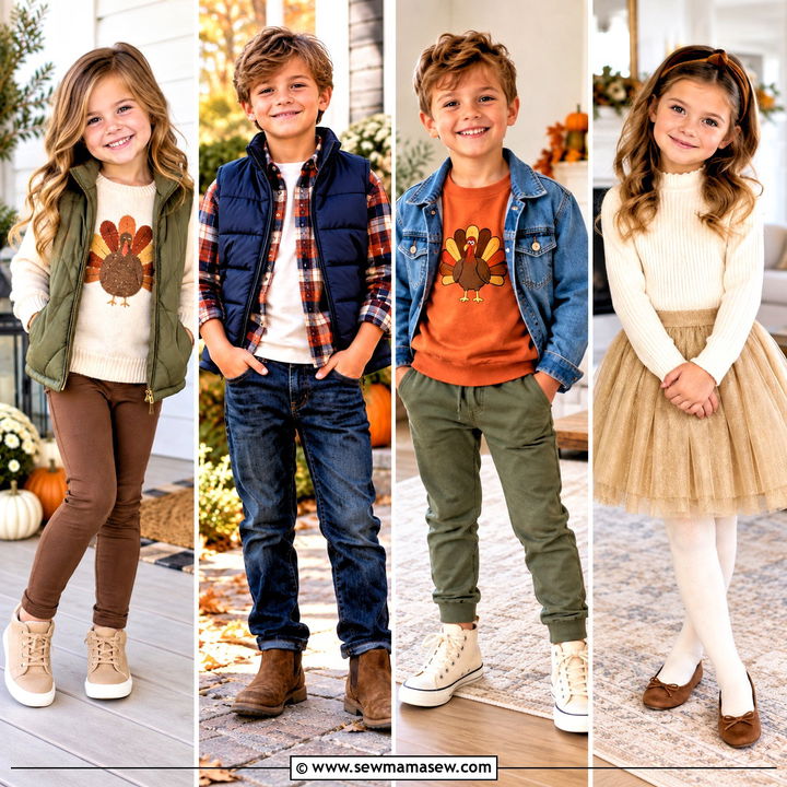 20 Kids Thanksgiving Outfits for Sweet Family Photo Moments