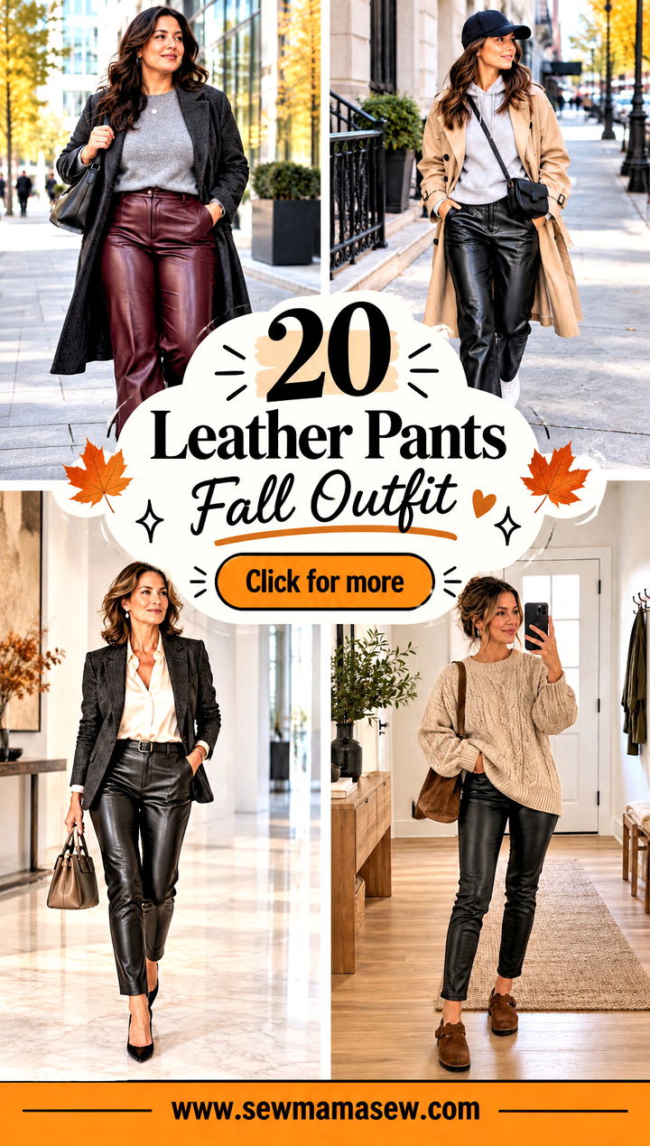 20 Leather Pants Fall Outfit Bold Looks for Everyday Style - 20 Leather Pants Fall Outfit: Bold Looks for Everyday Style