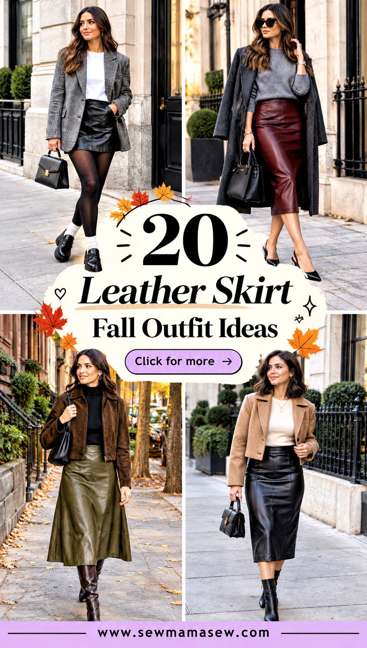 20 Leather Skirt Fall Outfit Ideas Chic Looks for Cool Days - 20 Leather Skirt Fall Outfit Ideas: Chic Looks for Cool Days
