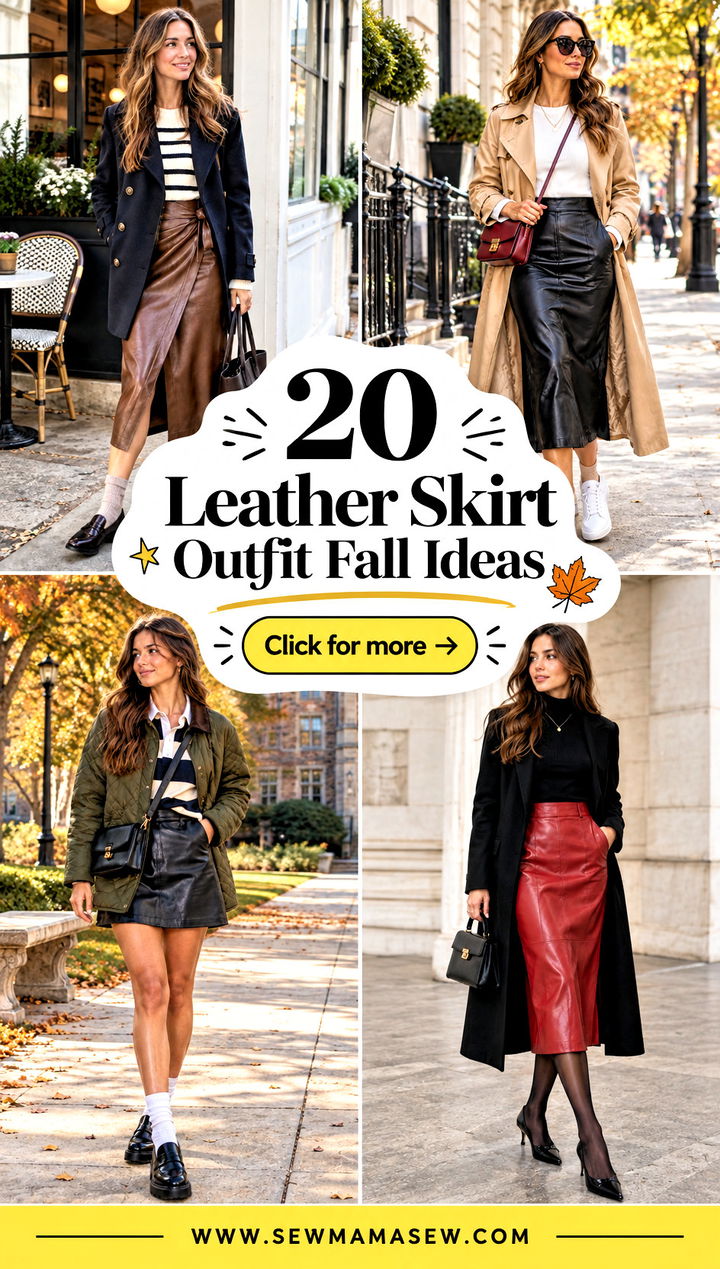 20 Leather Skirt Outfit Fall Ideas Cozy Looks for City Weekends - 20 Leather Skirt Outfit Fall Ideas: Cozy Looks for City Weekends