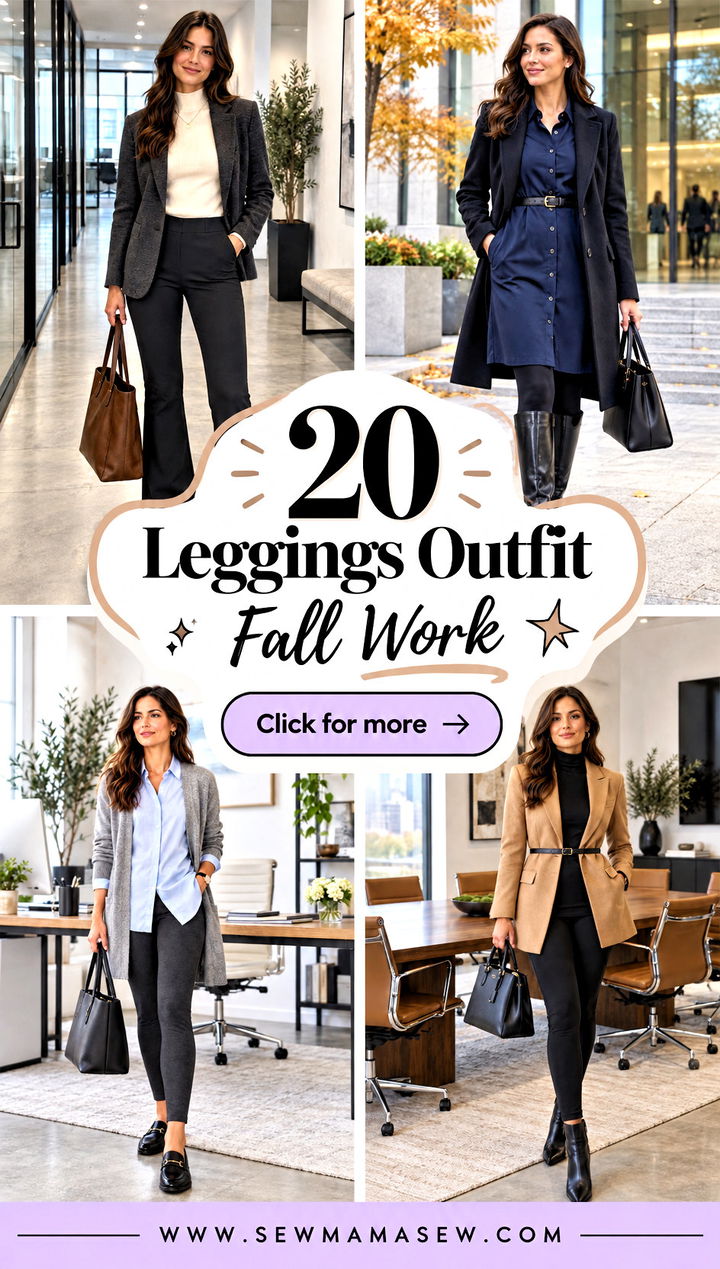 20 Leggings Outfit Fall Work Polished Looks for Casual Offices - 20 Leggings Outfit Fall Work: Polished Looks for Casual Offices