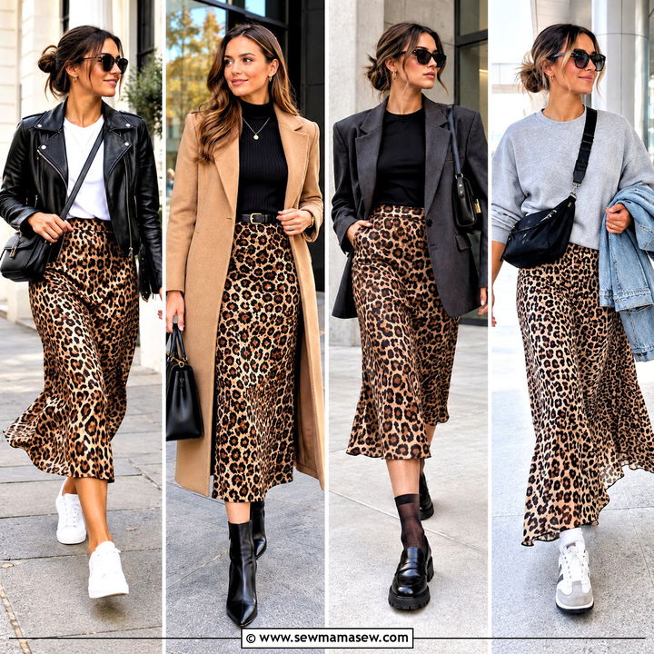20 Leopard Print Skirt Outfit Autumn Ideas: Bold Cozy Layers