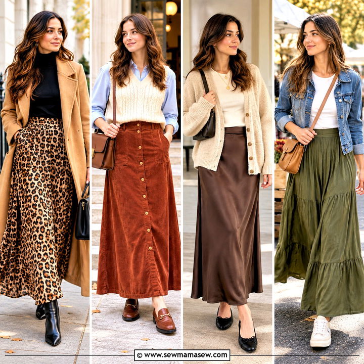 20 Long Skirt Outfits for Autumn: Chic Layers for Cool Days