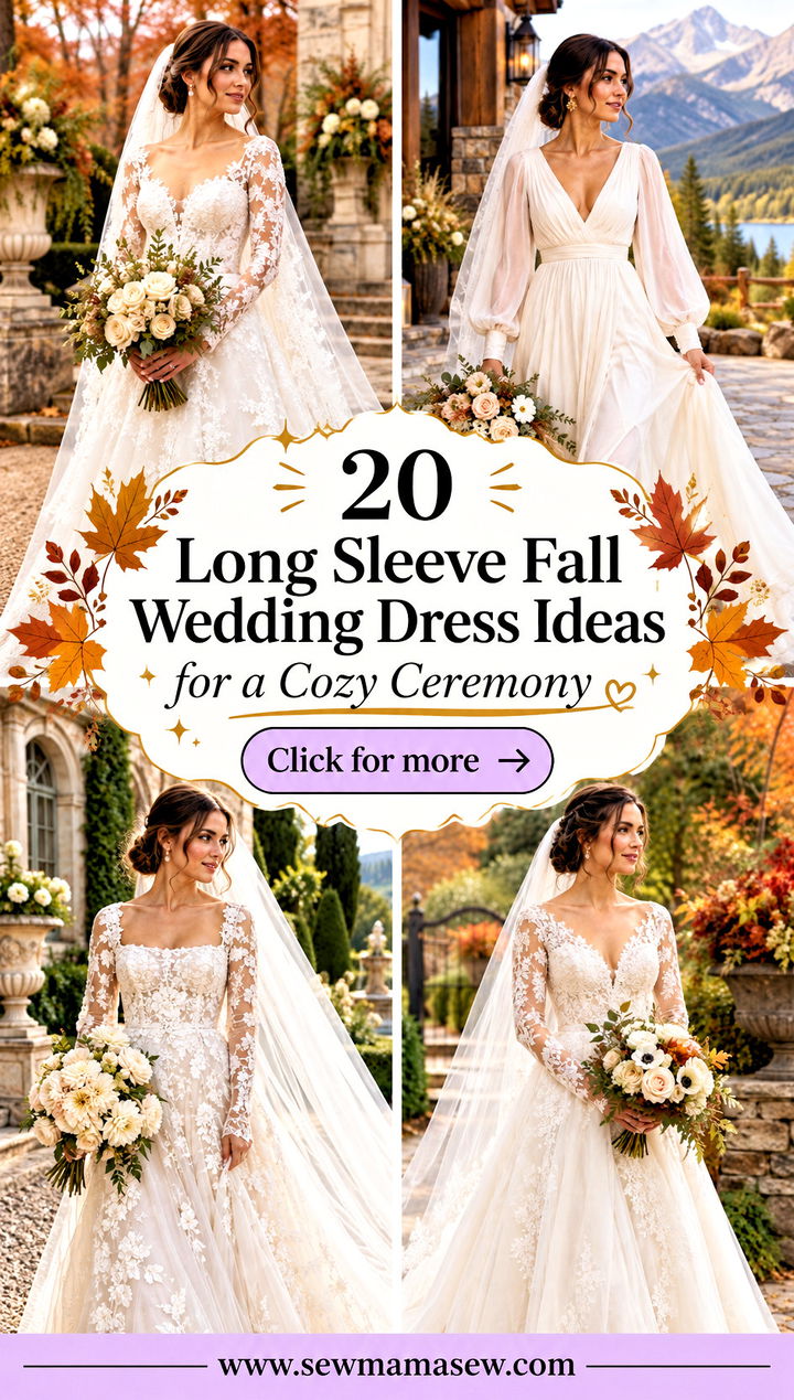 20 Long Sleeve Fall Wedding Dress Ideas for a Cozy Ceremony - 20 Long Sleeve Fall Wedding Dress Ideas for a Cozy Ceremony