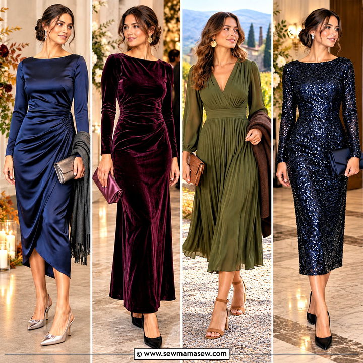 20 Long Sleeve Wedding Guest Dress Fall Ideas to Feel Chic