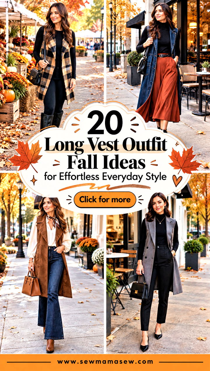 20 Long Vest Outfit Fall Ideas for Effortless Everyday Style - 20 Long Vest Outfit Fall Ideas for Effortless Everyday Style