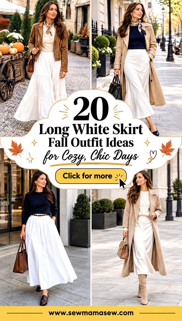 20 Long White Skirt Fall Outfit Ideas for Cozy Chic Days - 20 Long White Skirt Fall Outfit Ideas for Cozy, Chic Days