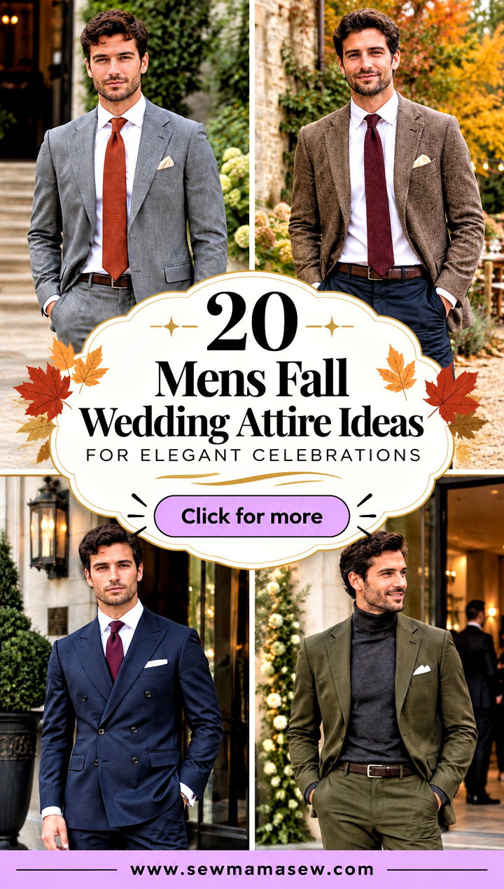 20 Mens Fall Wedding Attire Ideas for Elegant Celebrations - 20 Mens Fall Wedding Attire Ideas for Elegant Celebrations