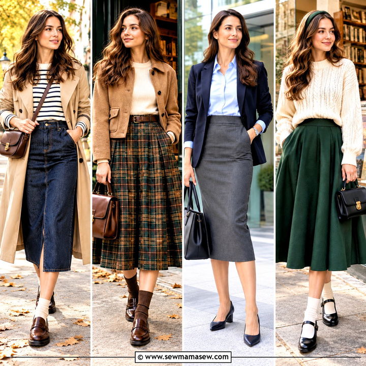 20 Midi Skirt Autumn Outfit Ideas for Effortless Elegance