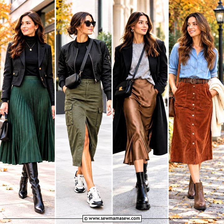 20 Midi Skirt Fall Outfit Ideas for Chic Everyday Dressing