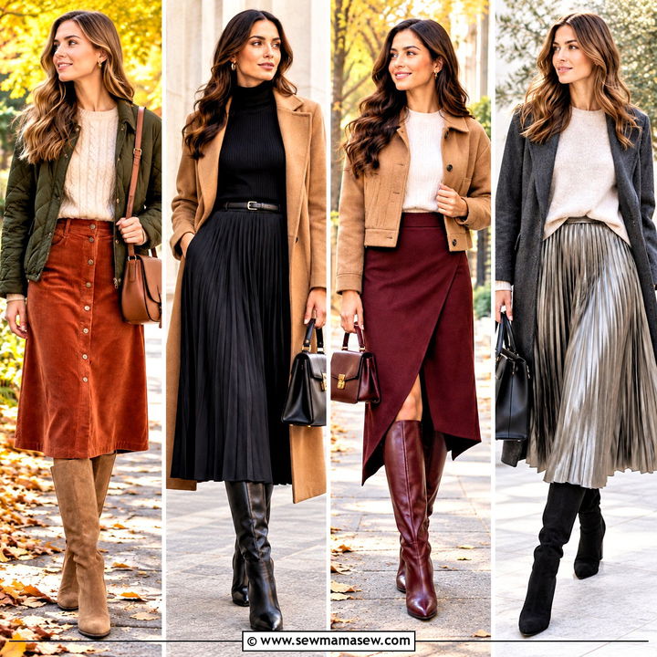 20 Midi Skirt Outfit Autumn Ideas for Cozy Weekend Style