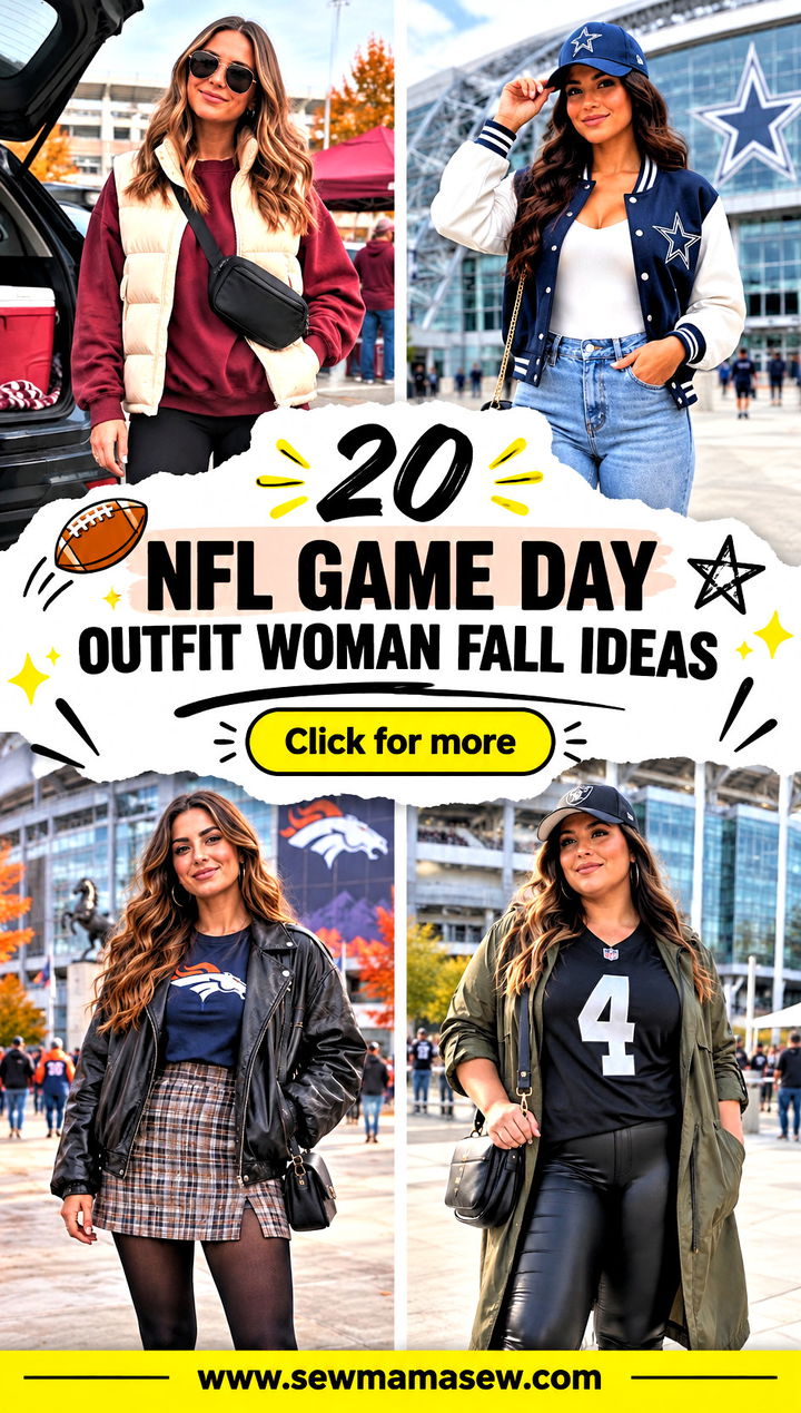 20 NFL Game Day Outfit Woman Fall Ideas for Cozy Fan Style - 20 NFL Game Day Outfit Woman Fall Ideas for Cozy Fan Style