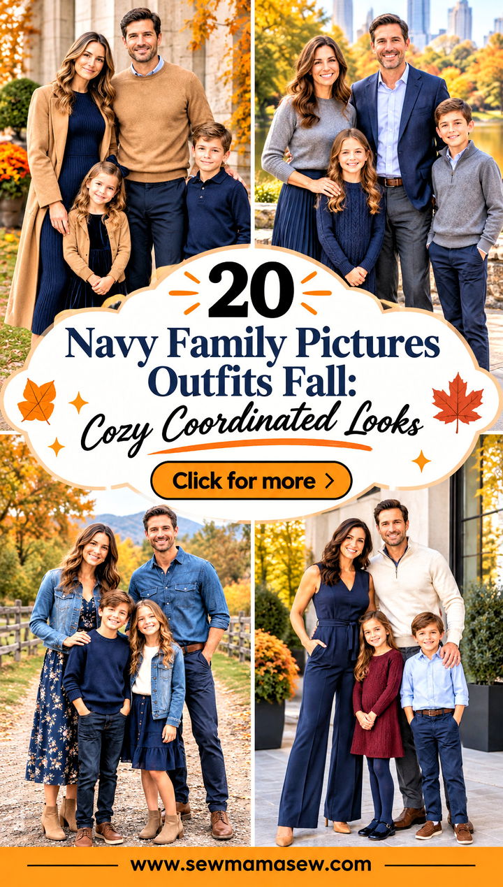 20 Navy Family Pictures Outfits Fall Cozy Coordinated Looks - 20 Navy Family Pictures Outfits Fall: Cozy Coordinated Looks