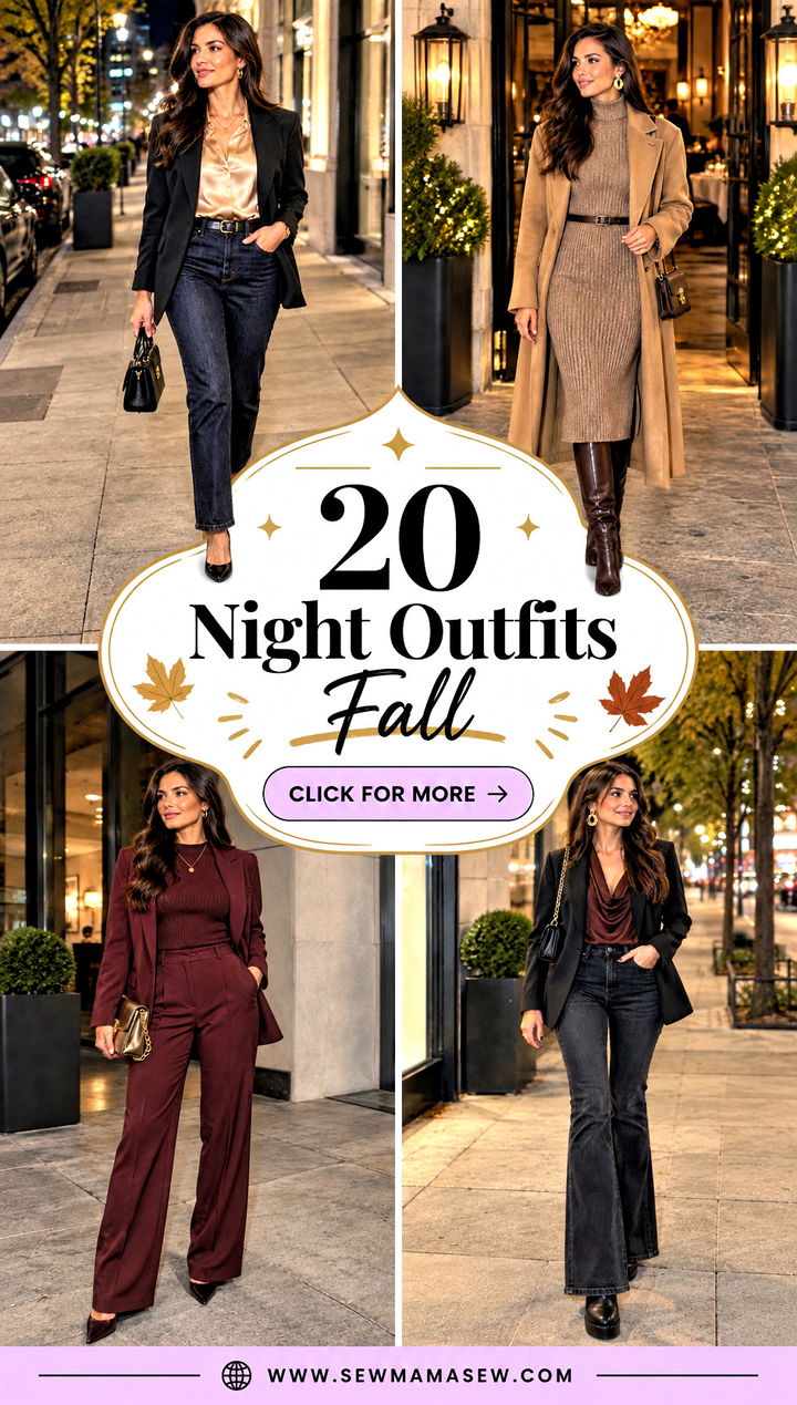 20 Night Outfits Fall Chic Layers for Dinner and Drinks - 20 Night Outfits Fall: Chic Layers for Dinner and Drinks