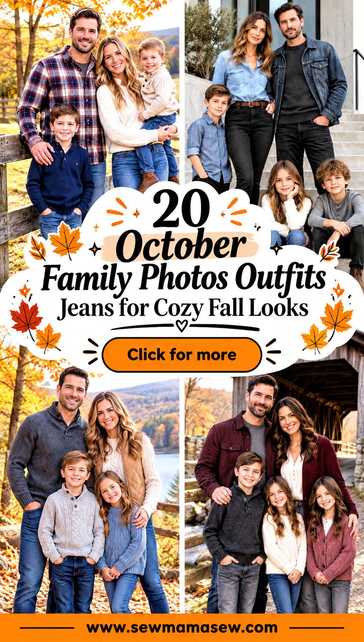 20 October Family Photos Outfits Jeans for Cozy Fall Looks - 20 October Family Photos Outfits Jeans for Cozy Fall Looks