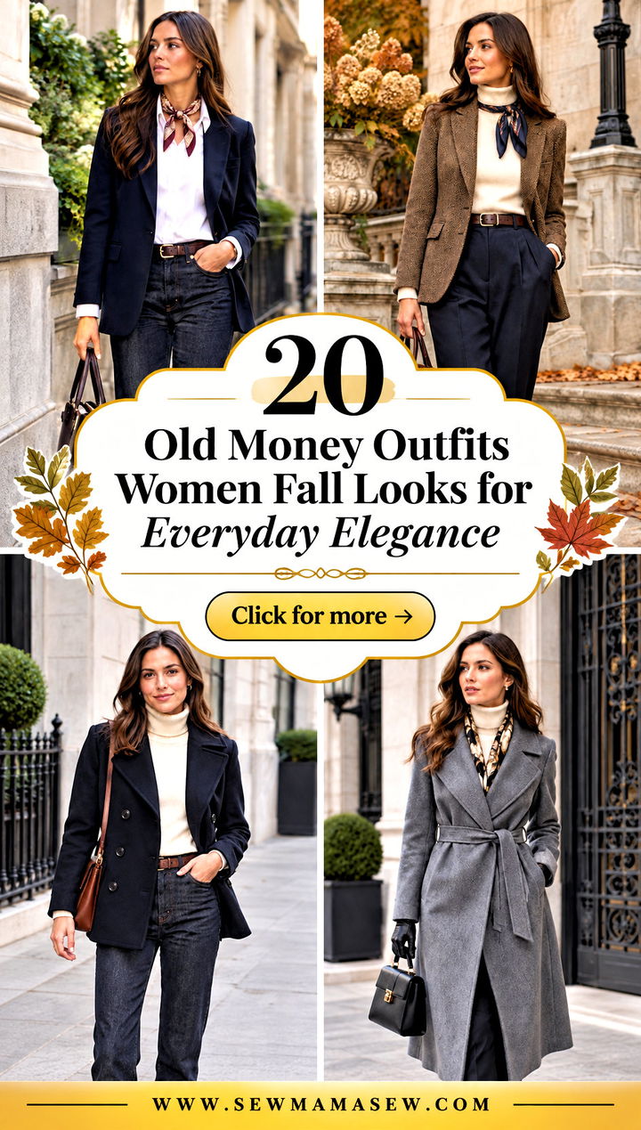 20 Old Money Outfits Women Fall Looks for Everyday Elegance - 20 Old Money Outfits Women Fall Looks for Everyday Elegance