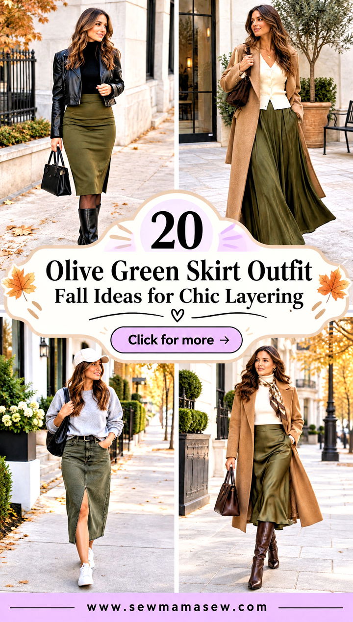 20 Olive Green Skirt Outfit Fall Ideas for Chic Layering - 20 Olive Green Skirt Outfit Fall Ideas for Chic Layering