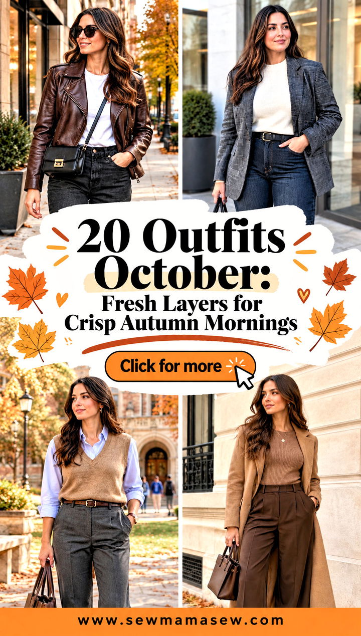 20 Outfits October Fresh Layers for Crisp Autumn Mornings - 20 Outfits October: Fresh Layers for Crisp Autumn Mornings