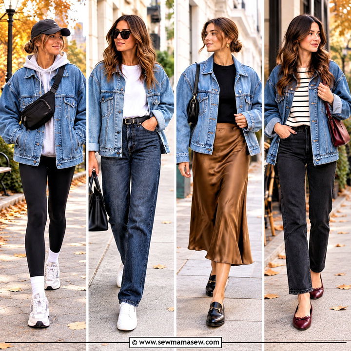 20 Oversized Denim Jacket Outfit Fall Ideas for Chic Layers