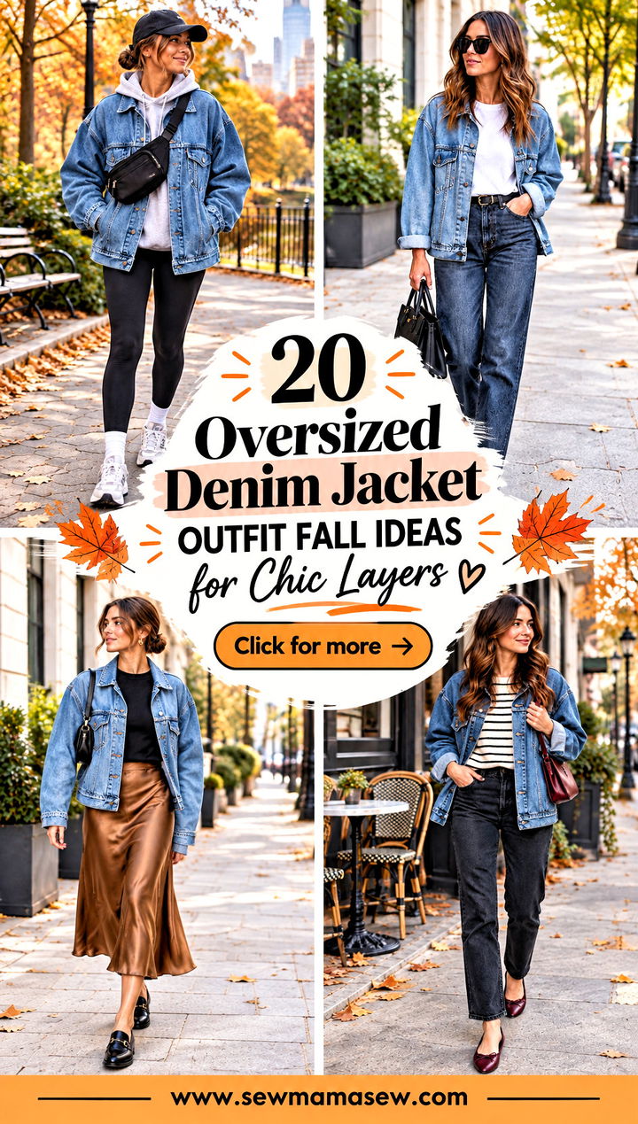 20 Oversized Denim Jacket Outfit Fall Ideas for Chic Layers - 20 Oversized Denim Jacket Outfit Fall Ideas for Chic Layers