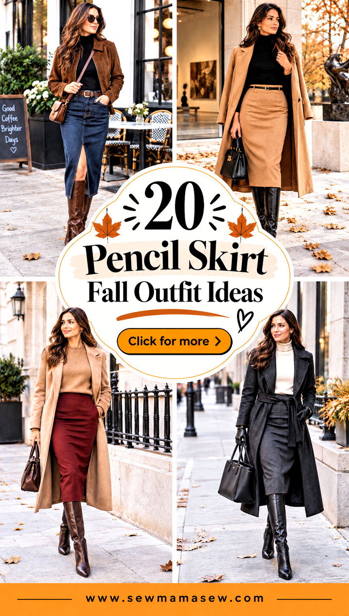 20 Pencil Skirt Fall Outfit Ideas for Polished Office Days - 20 Pencil Skirt Fall Outfit Ideas for Polished Office Days