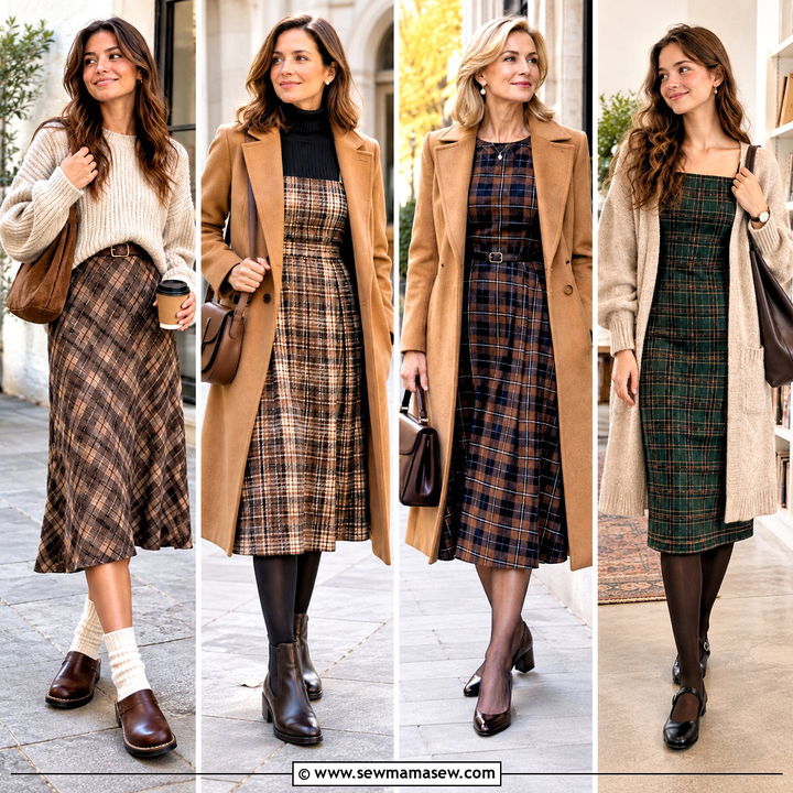 20 Plaid Dress Outfit Fall Ideas for Charming Weekend Looks