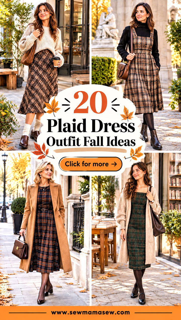 20 Plaid Dress Outfit Fall Ideas for Charming Weekend Looks - 20 Plaid Dress Outfit Fall Ideas for Charming Weekend Looks