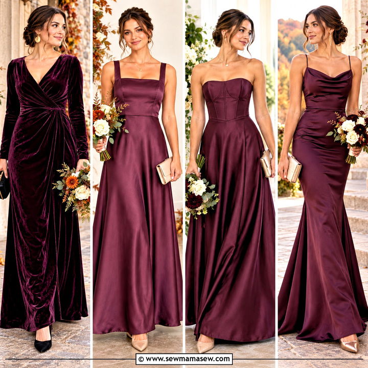 20 Plum Bridesmaid Dresses Fall Brides Will Love for Elegance