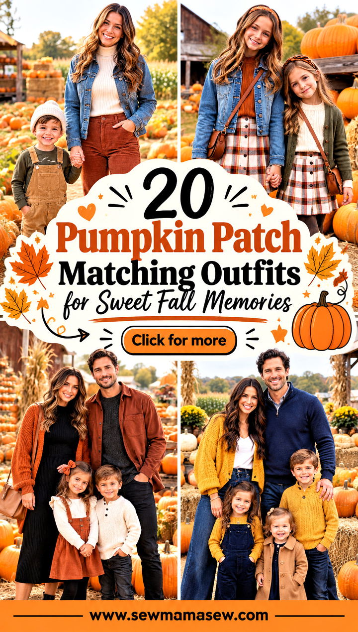 20 Pumpkin Patch Matching Outfits for Sweet Fall Memories - 20 Pumpkin Patch Matching Outfits for Sweet Fall Memories