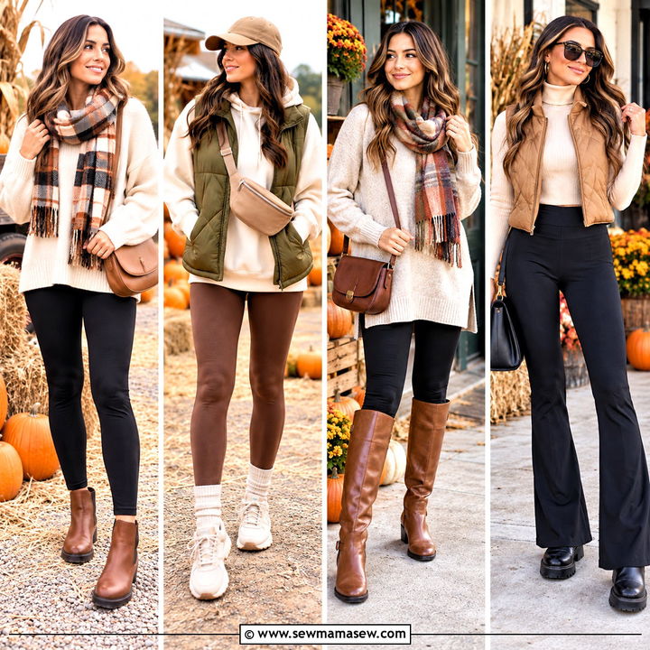20 Pumpkin Patch Outfit Leggings Looks for Cozy Fall Days