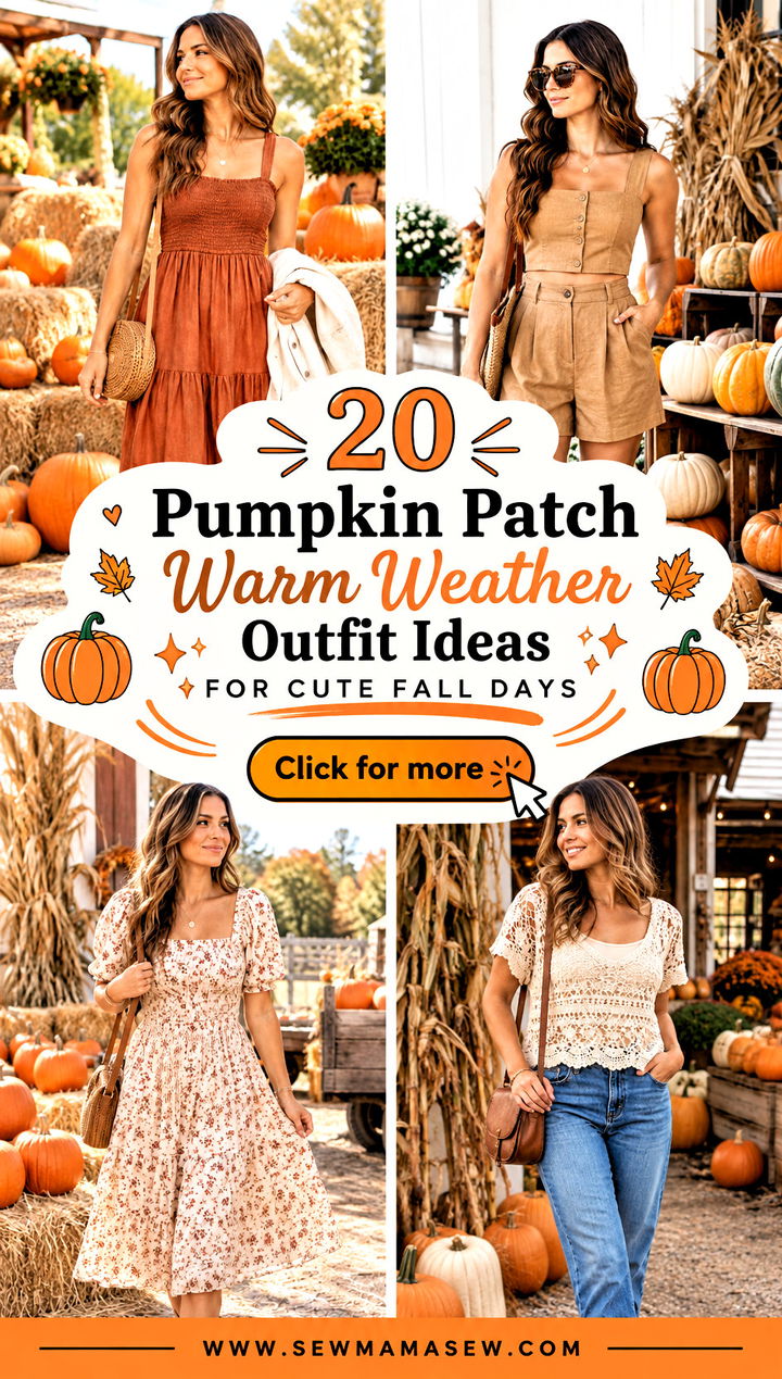 20 Pumpkin Patch Warm Weather Outfit Ideas for Cute Fall Days - 20 Pumpkin Patch Warm Weather Outfit Ideas for Cute Fall Days