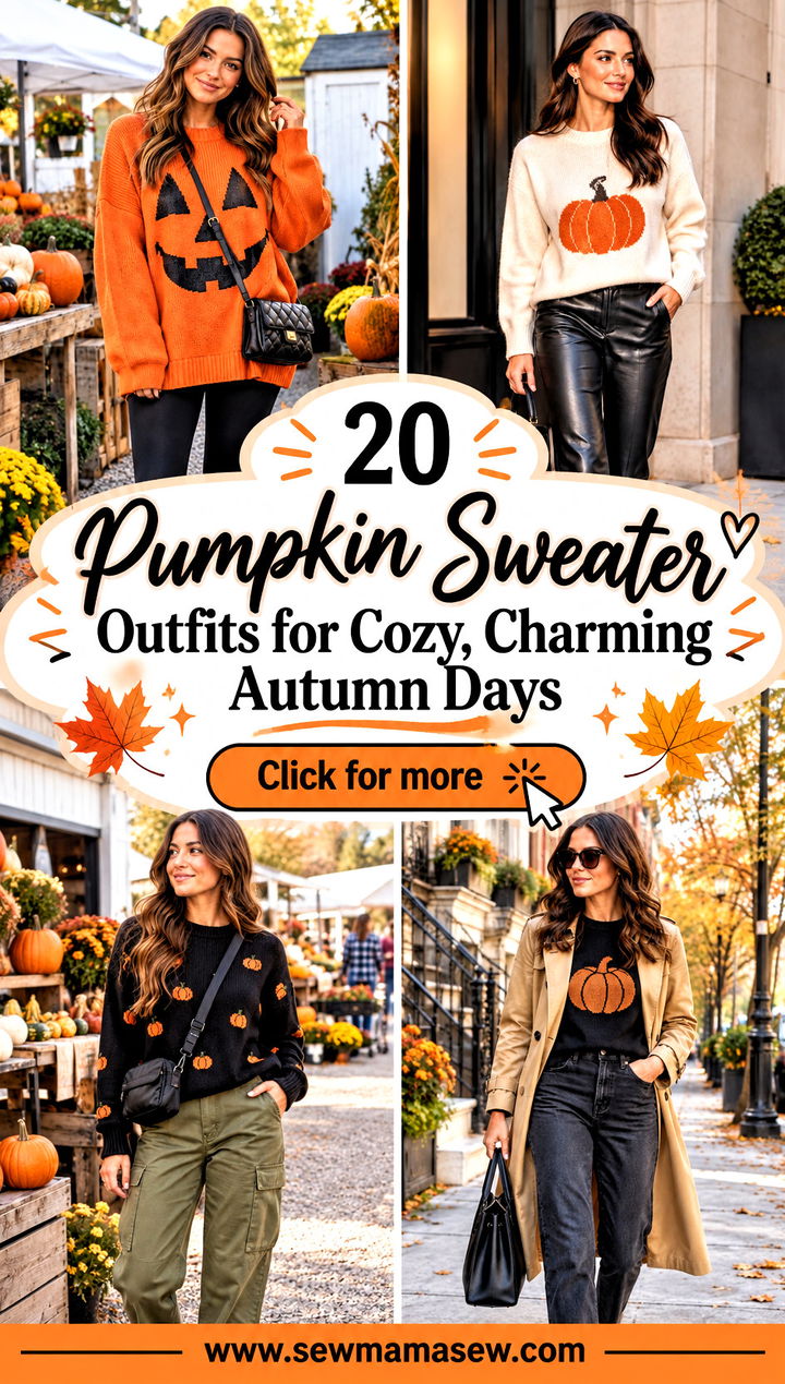 20 Pumpkin Sweater Outfits for Cozy Charming Autumn Days - 20 Pumpkin Sweater Outfits for Cozy, Charming Autumn Days