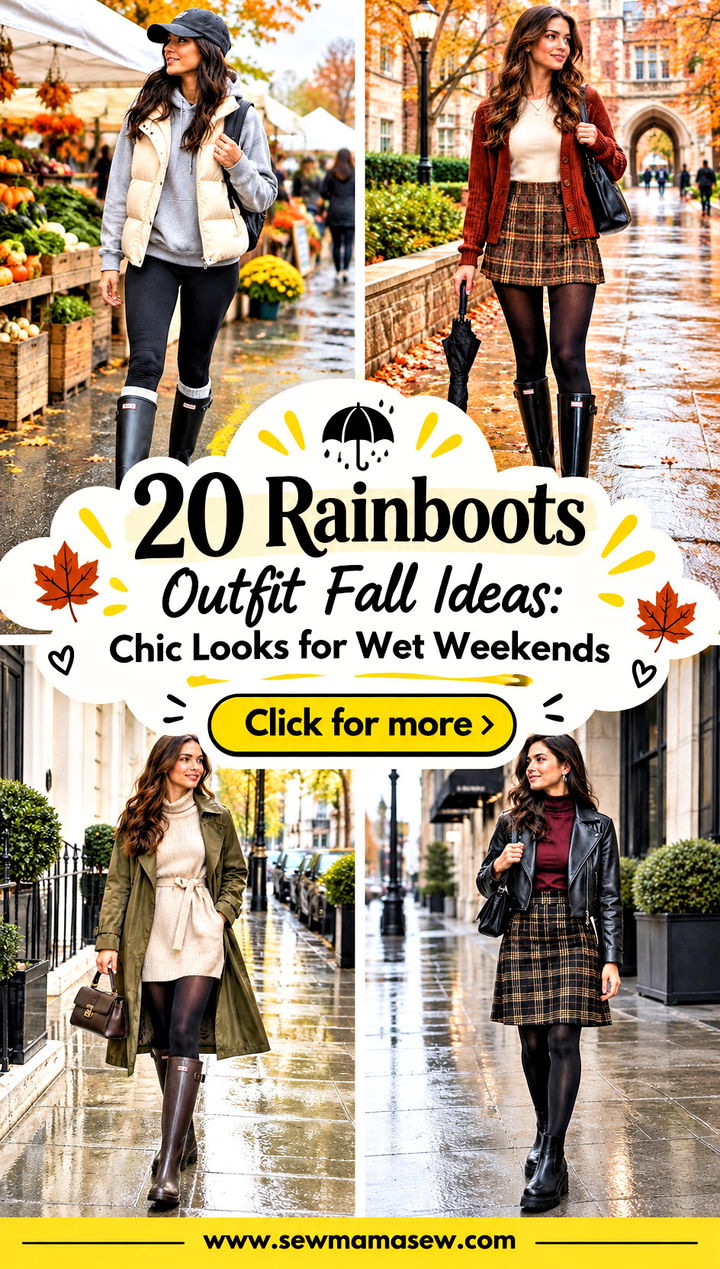20 Rainboots Outfit Fall Ideas Chic Looks for Wet Weekends - 20 Rainboots Outfit Fall Ideas: Chic Looks for Wet Weekends