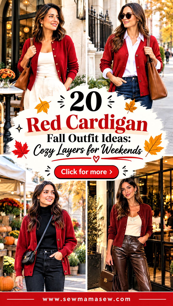 20 Red Cardigan Fall Outfit Ideas Cozy Layers for Weekends - 20 Red Cardigan Fall Outfit Ideas: Cozy Layers for Weekends