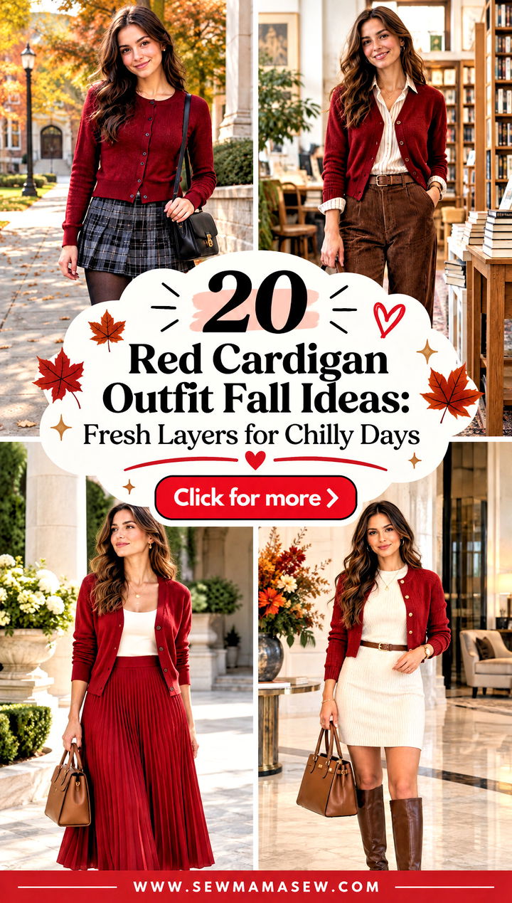 20 Red Cardigan Outfit Fall Ideas Fresh Layers for Chilly Days - 20 Red Cardigan Outfit Fall Ideas: Fresh Layers for Chilly Days
