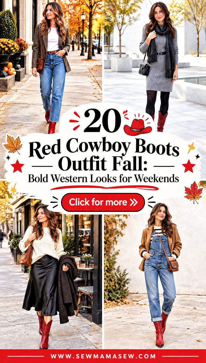 20 Red Cowboy Boots Outfit Fall Bold Western Looks for Weekends - 20 Red Cowboy Boots Outfit Fall: Bold Western Looks for Weekends