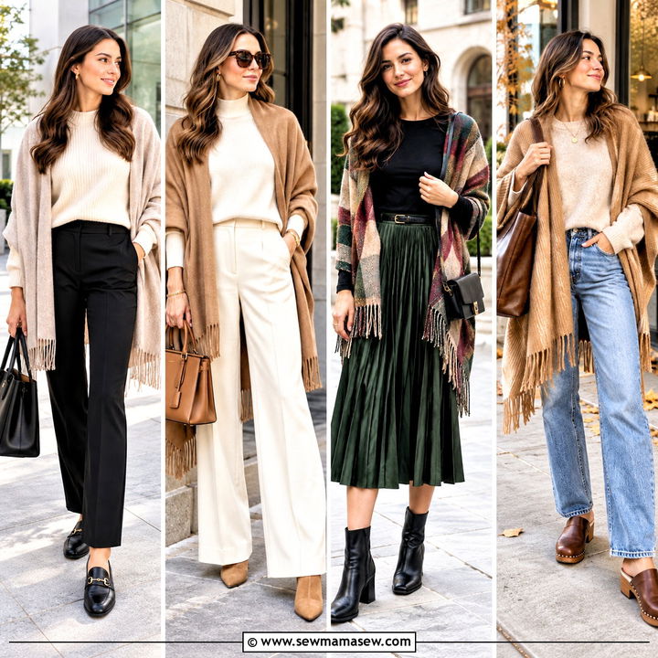 20 Shawl Outfit Fall Ideas for Cozy, Elegant Everyday Looks