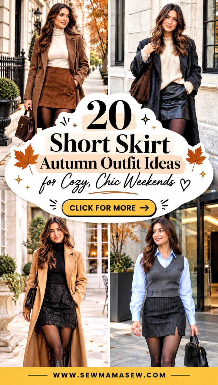 20 Short Skirt Autumn Outfit Ideas for Cozy Chic Weekends - 20 Short Skirt Autumn Outfit Ideas for Cozy, Chic Weekends