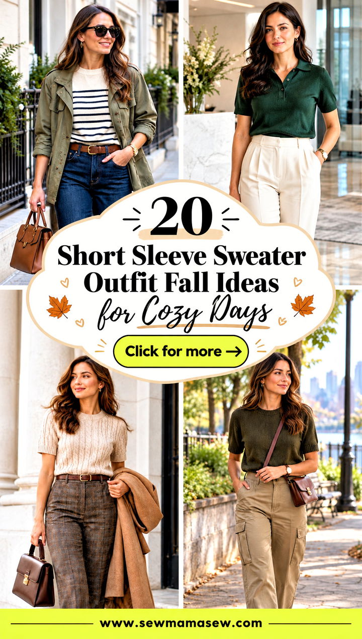 20 Short Sleeve Sweater Outfit Fall Ideas for Cozy Days - 20 Short Sleeve Sweater Outfit Fall Ideas for Cozy Days