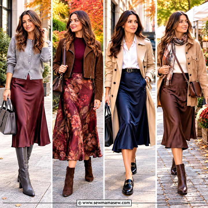 20 Silk Skirt Fall Outfit Ideas for Effortless Chic Days