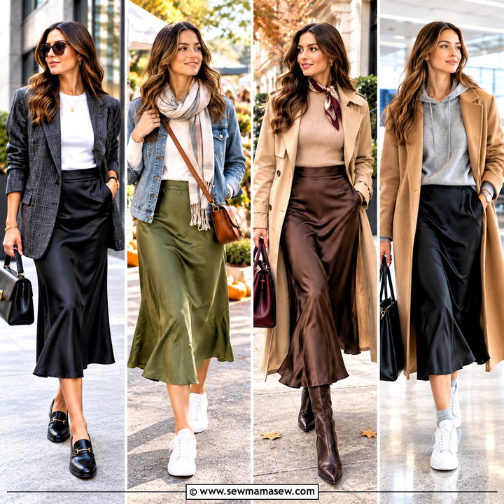 20 Silk Skirt Outfit Fall Ideas for Cozy, Elegant Evenings