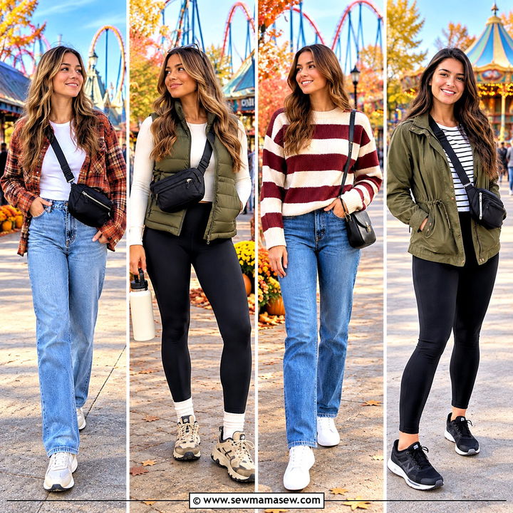 20 Six Flags Outfit Fall Ideas for Comfy Theme Park Days