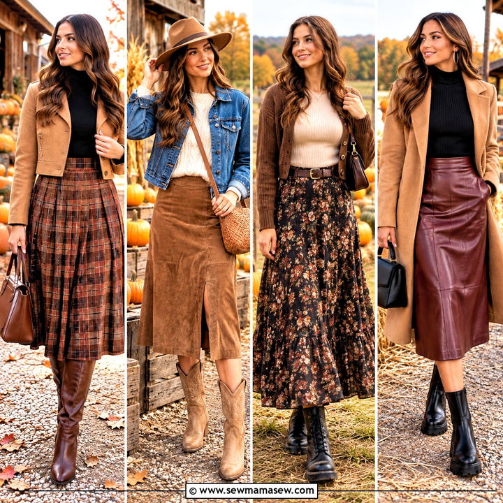20 Skirt Pumpkin Patch Outfit Ideas for Cozy Autumn Photos