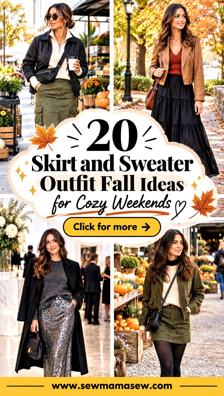 20 Skirt and Sweater Outfit Fall Ideas for Cozy Weekends - 20 Skirt and Sweater Outfit Fall Ideas for Cozy Weekends