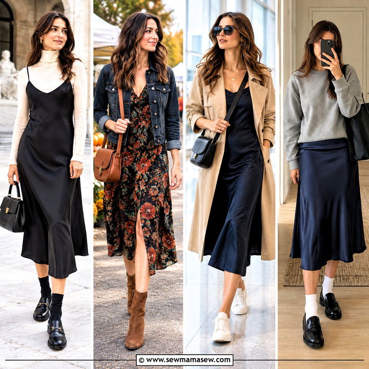 20 Slip Dress Fall Outfit Ideas for Effortless Date Nights