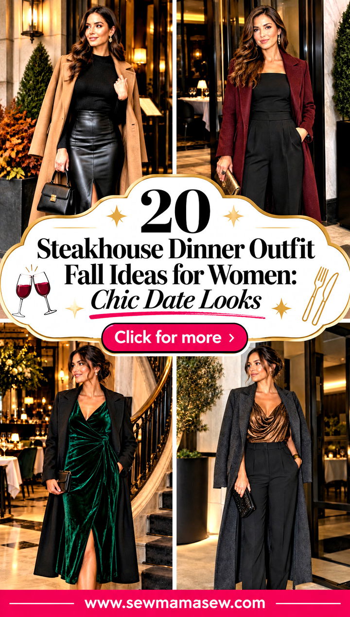20 Steakhouse Dinner Outfit Fall Ideas for Women Chic Date Looks - 20 Steakhouse Dinner Outfit Fall Ideas for Women: Chic Date Looks