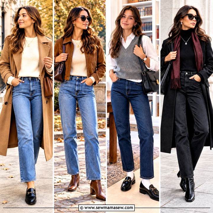 20 Straight Jeans Fall Outfit Ideas: Cozy Weekend Styling