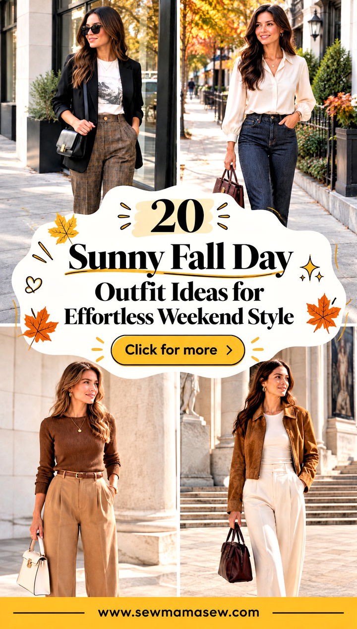 20 Sunny Fall Day Outfit Ideas for Effortless Weekend Style - 20 Sunny Fall Day Outfit Ideas for Effortless Weekend Style