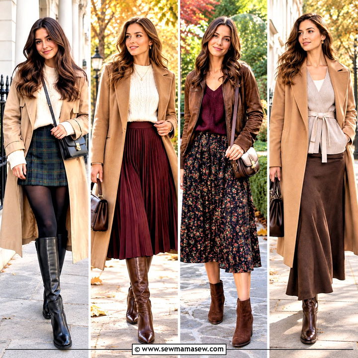 20 Sweater And Skirt Outfit Autumn Ideas for Chic Layering
