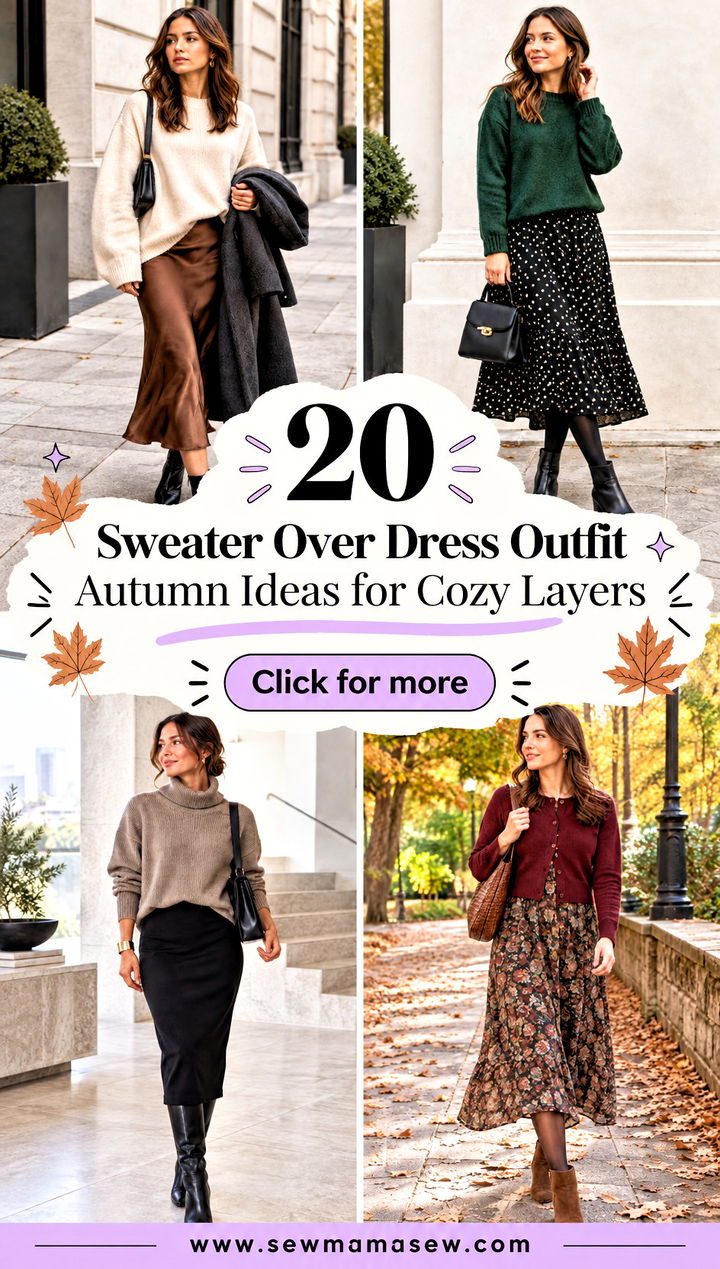 20 Sweater Over Dress Outfit Autumn Ideas for Cozy Layers - 20 Sweater Over Dress Outfit Autumn Ideas for Cozy Layers